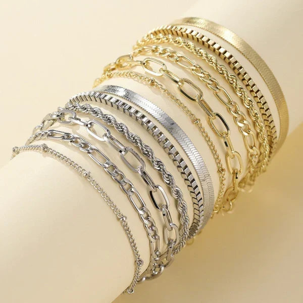 Emilia - 5-Piece Bracelet Set in Gold