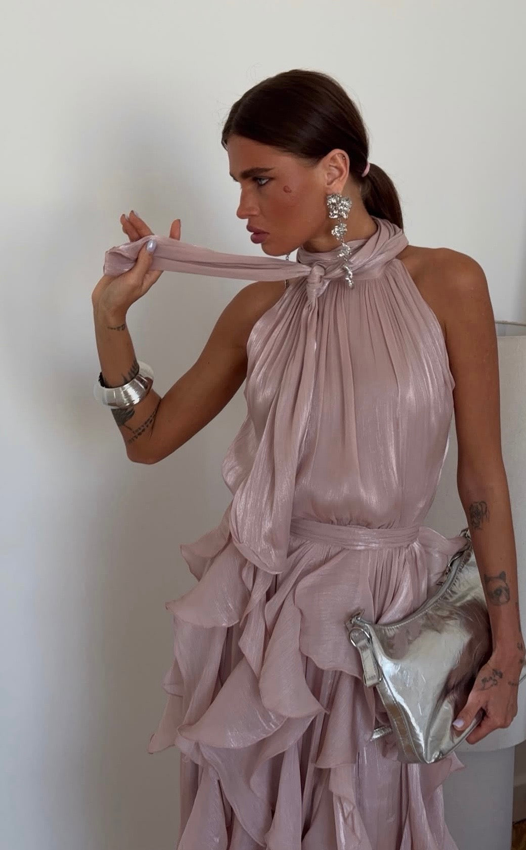 Maya | Maxi Dress with Cascading Ruffle Skirt