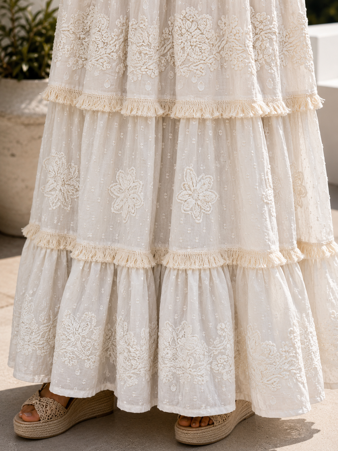 Embroidered Bahari Dress