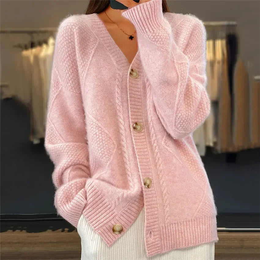 Lena Women's Cardigan β Soft Buttoned Cardigan with Elegant Long Sleeves