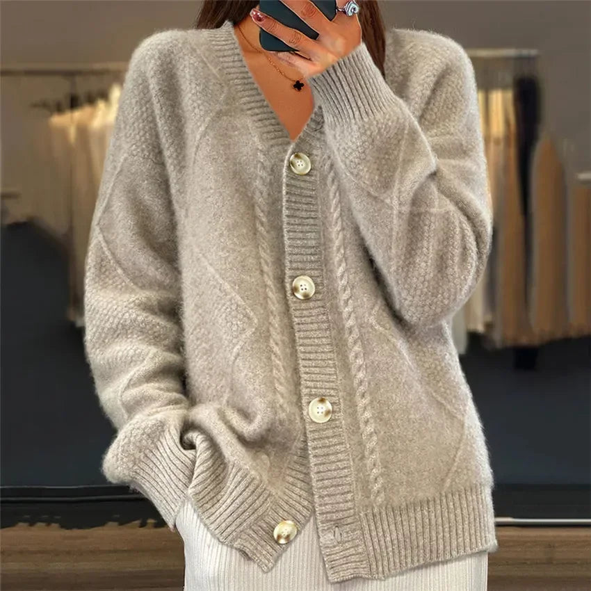 Lena Women's Cardigan β Soft Buttoned Cardigan with Elegant Long Sleeves