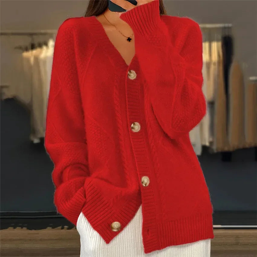 Lena Women's Cardigan β Soft Buttoned Cardigan with Elegant Long Sleeves