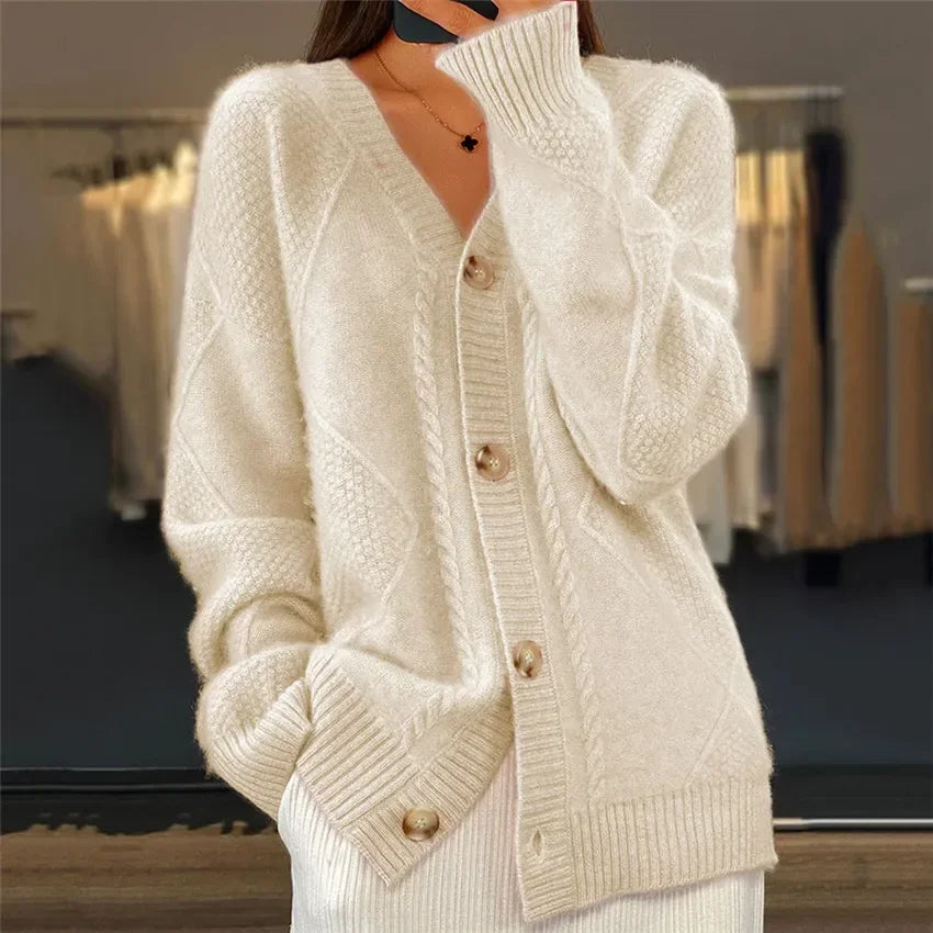 Lena Women's Cardigan β Soft Buttoned Cardigan with Elegant Long Sleeves