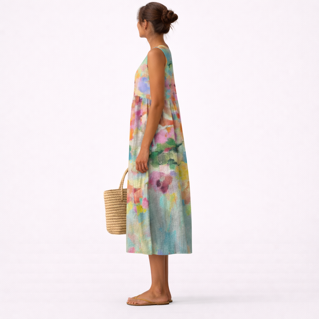 Carla™ | Elegant Multicolor Midi Dress