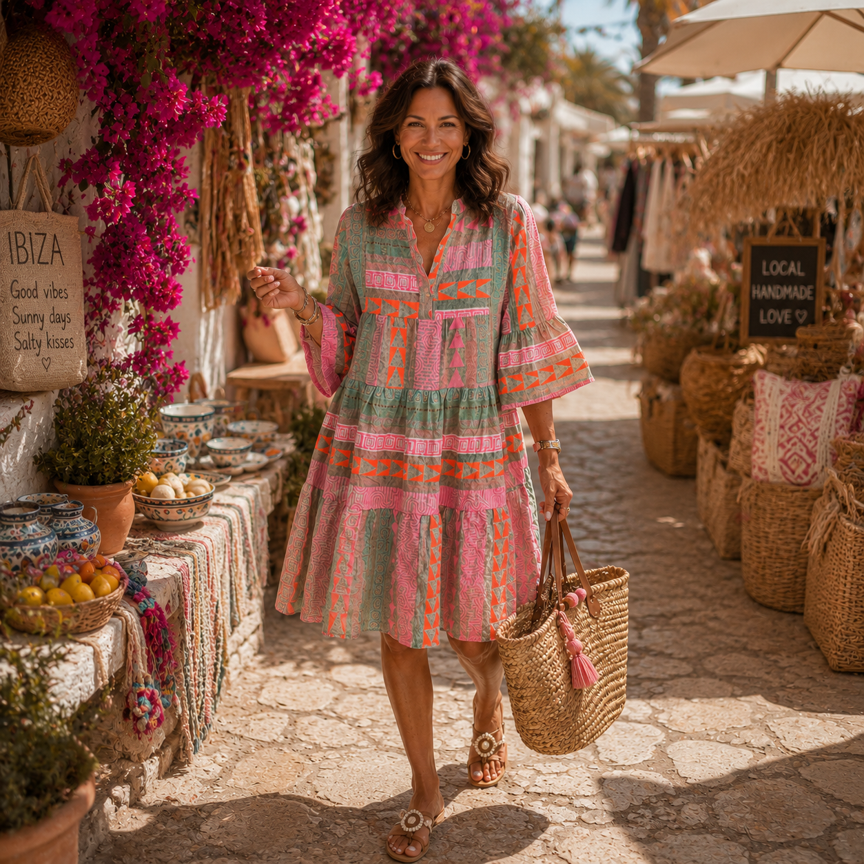 Emma | Artisan Linen-Cotton Weekend Dress