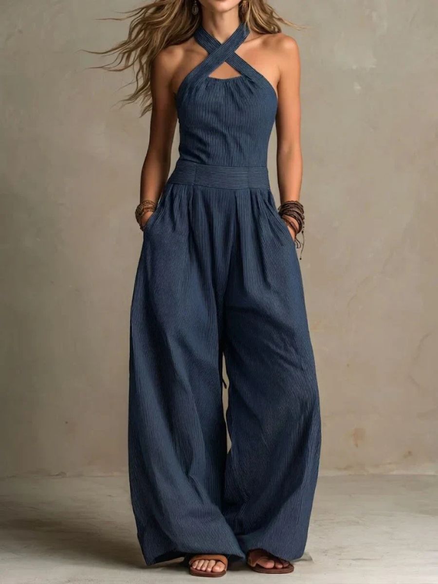 Mariana | Elegant jumpsuit with crossover neckline