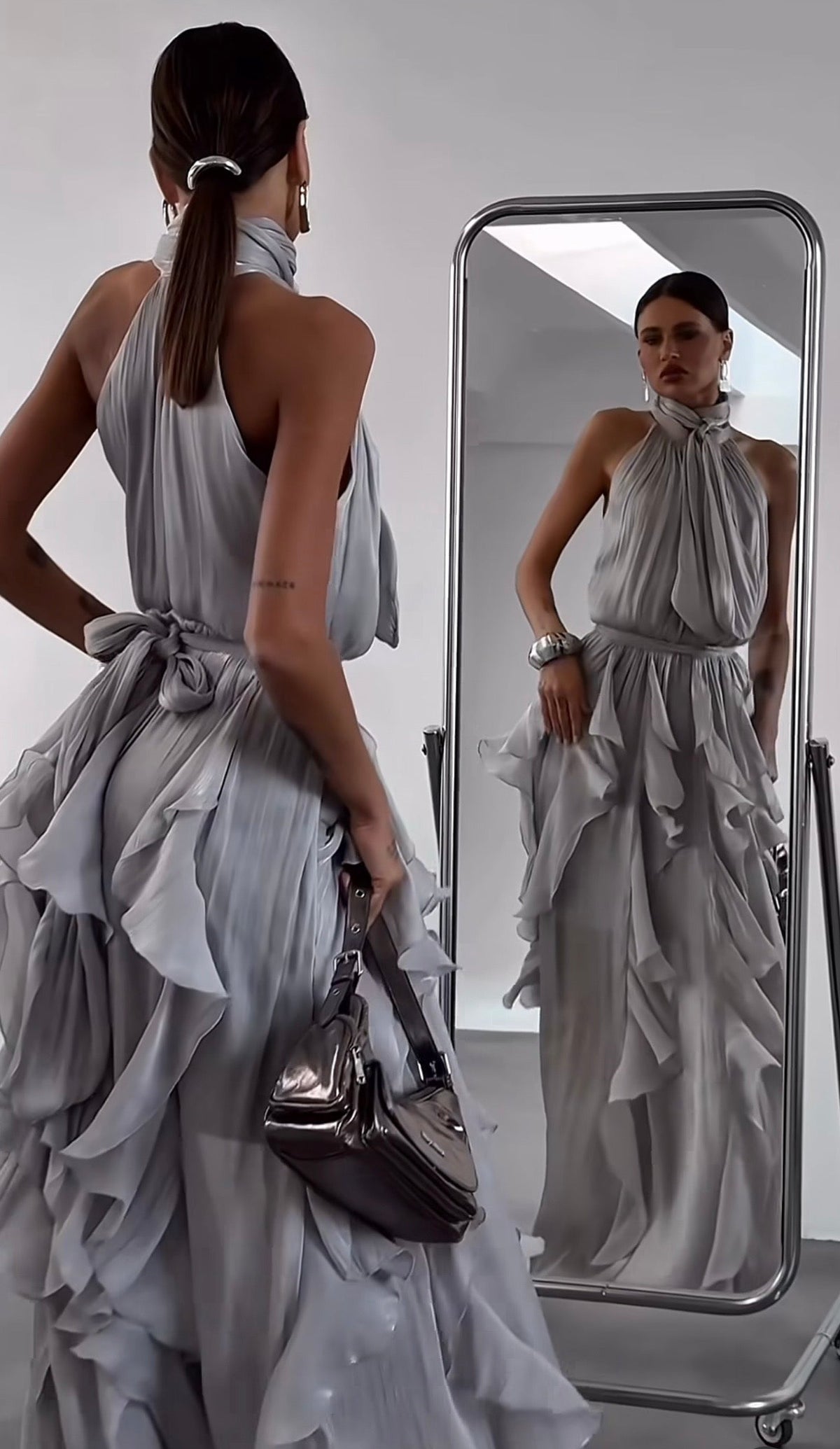 Maya | Maxi Dress with Cascading Ruffle Skirt