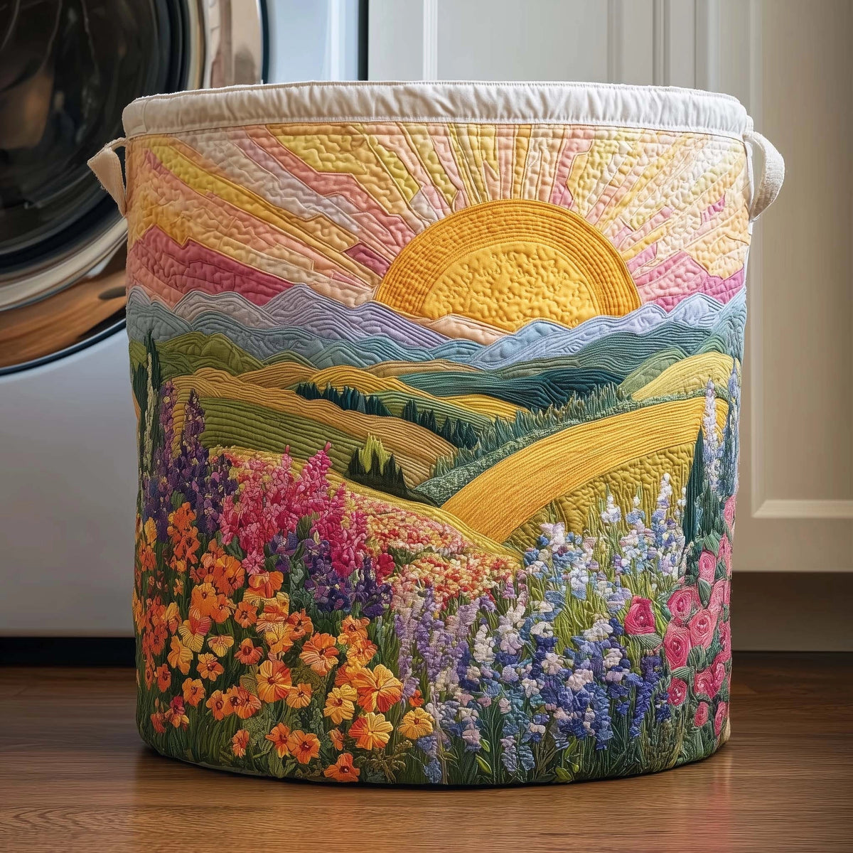 Nature & Sunrise | Handcrafted Laundry Basket
