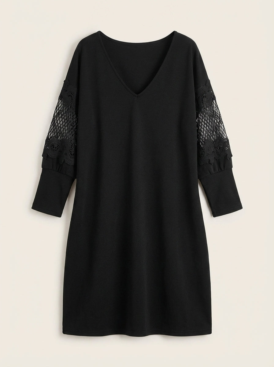 Eva - Elegant Lace Dress with V-Neck