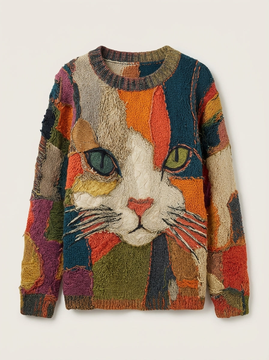 Zaira - Artistic Top with Cat