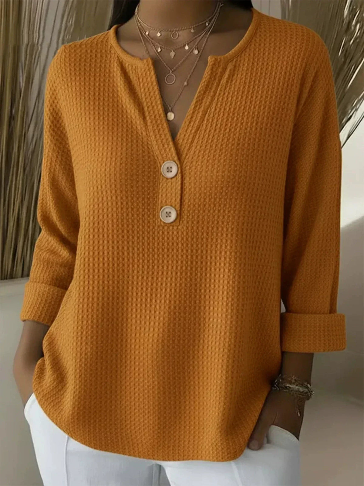 Kyla | V-Neck Polo Sweater – Wells & Rose