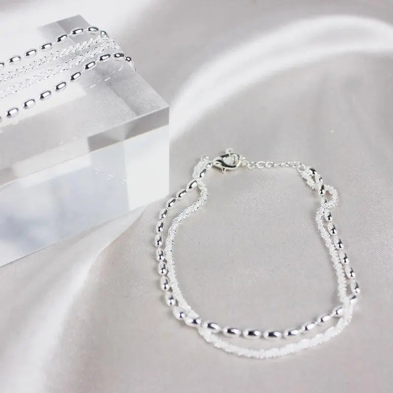 Amparo - Elegant Silver Bracelet Set with Zirconia Stones