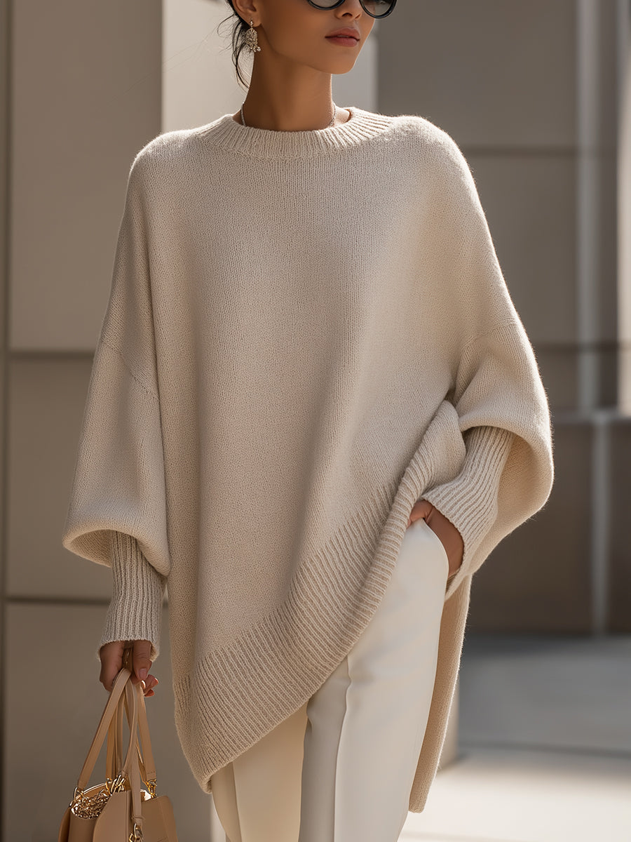Isolde | Oversized Drape Sweater – Wells & Rose
