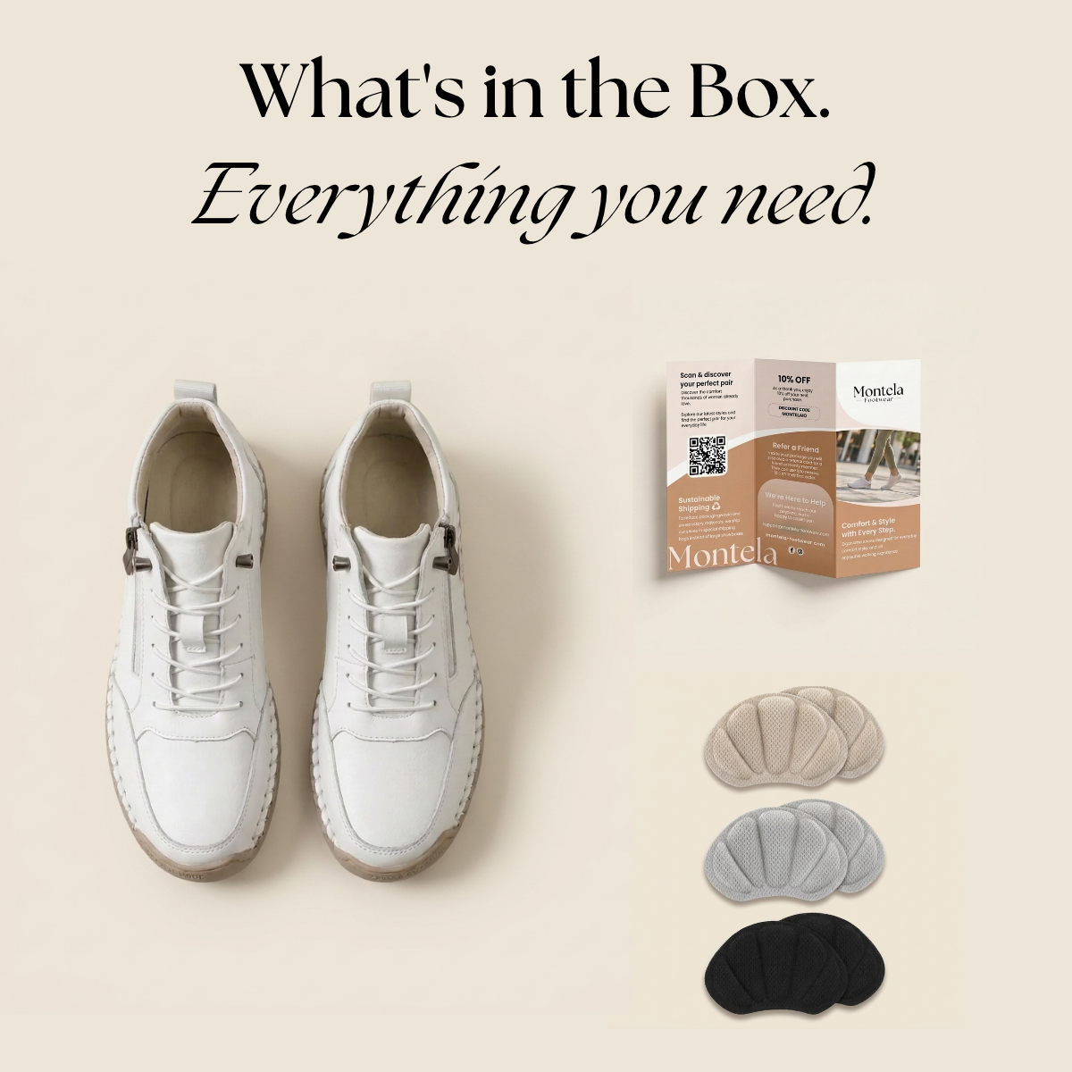 Mila — Comfortable & Supportive Sneakers with Zipper