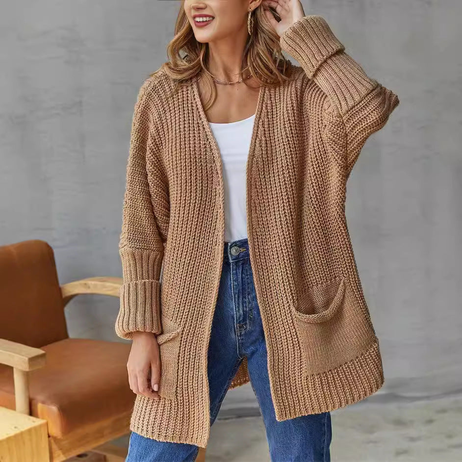 Women's Knitted Casual Vintage Long Sleeve Cardigan