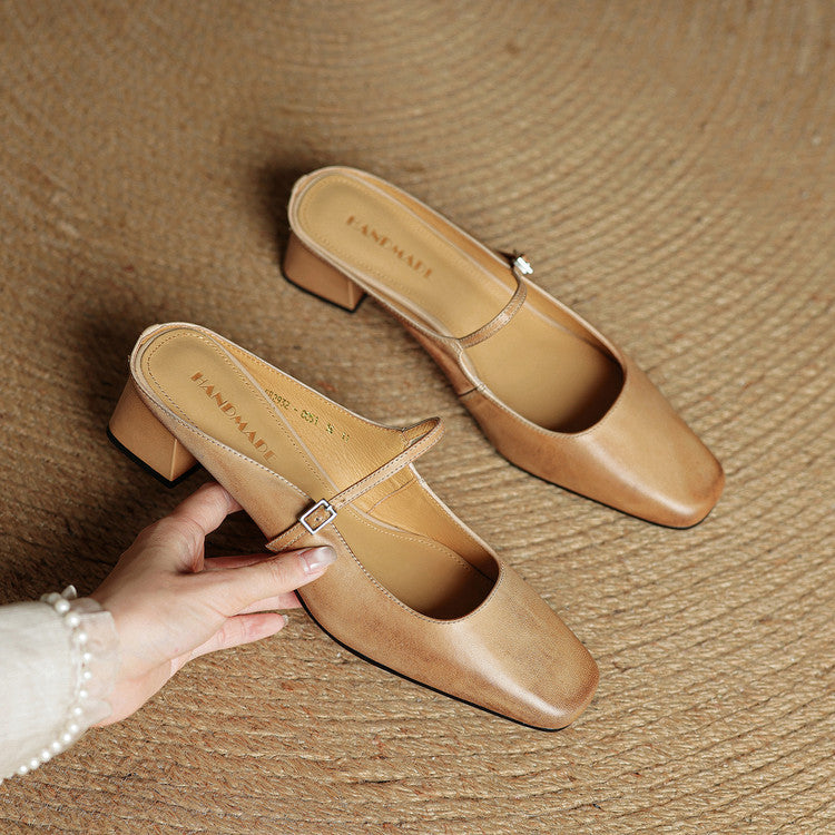 Genuine Leather Mules Esmer