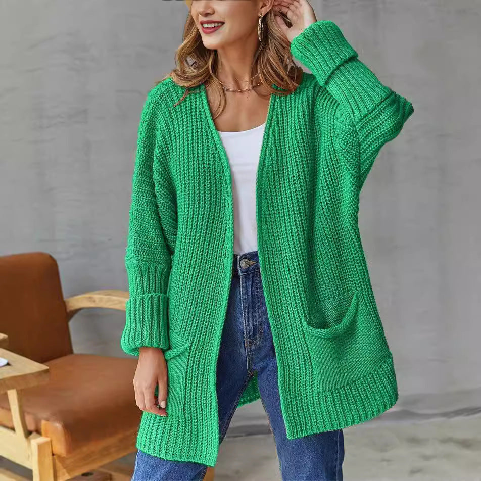 Women's Knitted Casual Vintage Long Sleeve Cardigan