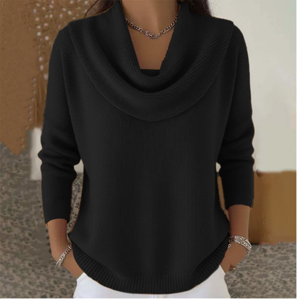 Iole | Sweater with Draped Neck