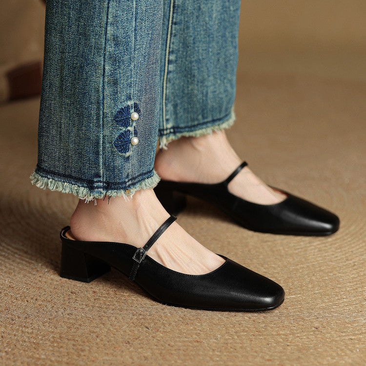Genuine Leather Mules Esmer