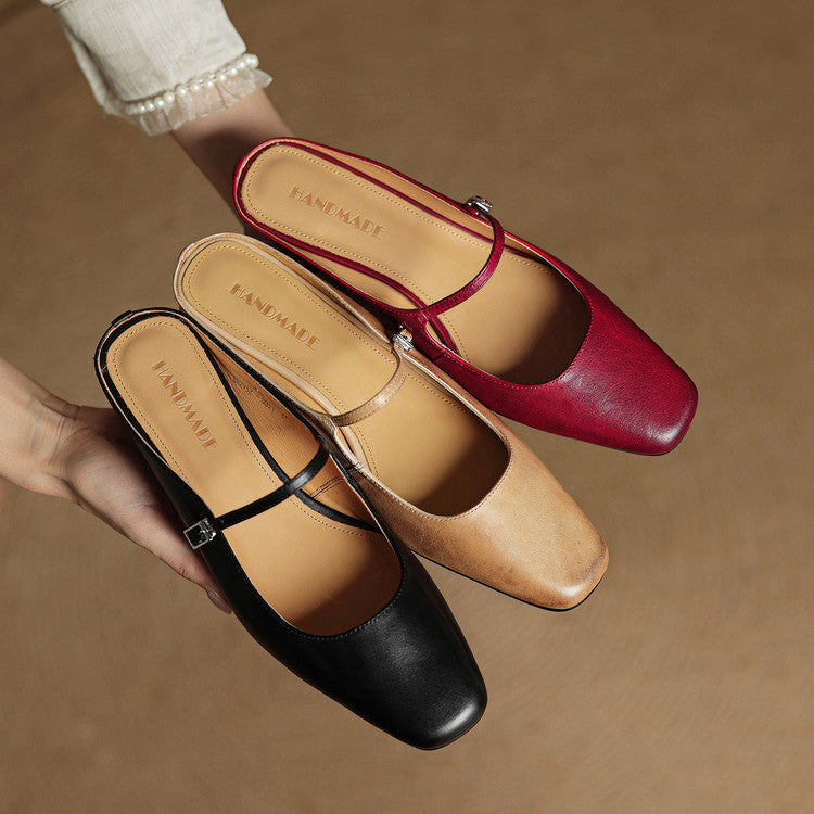 Genuine Leather Mules Esmer