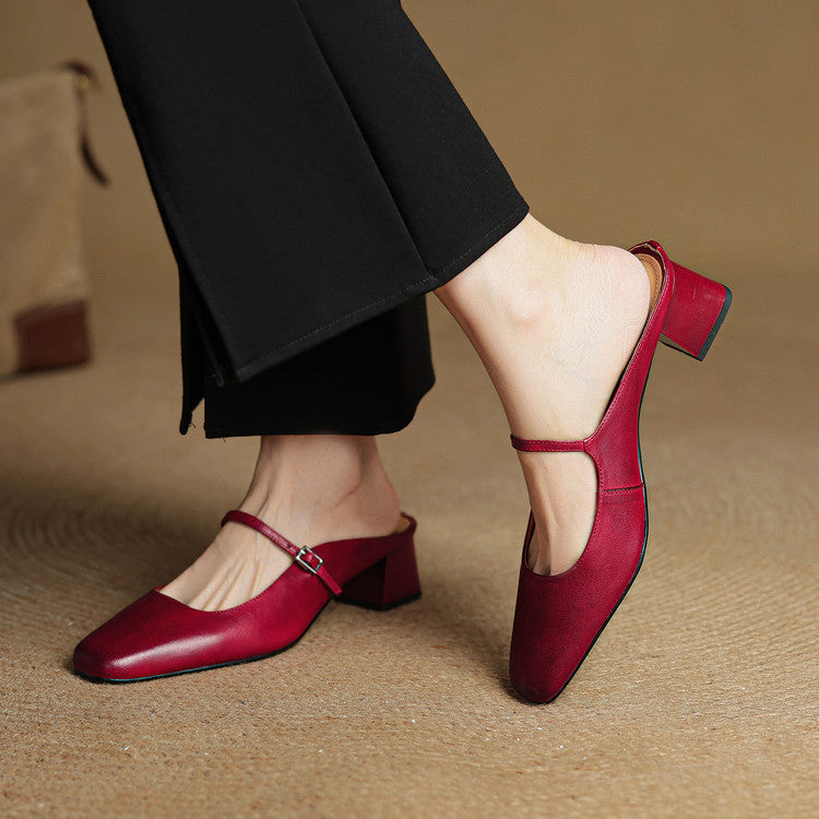 Genuine Leather Mules Esmer
