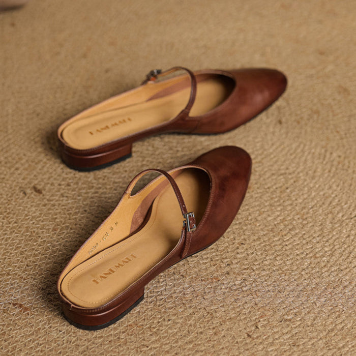Genuine Leather Mules Merisa