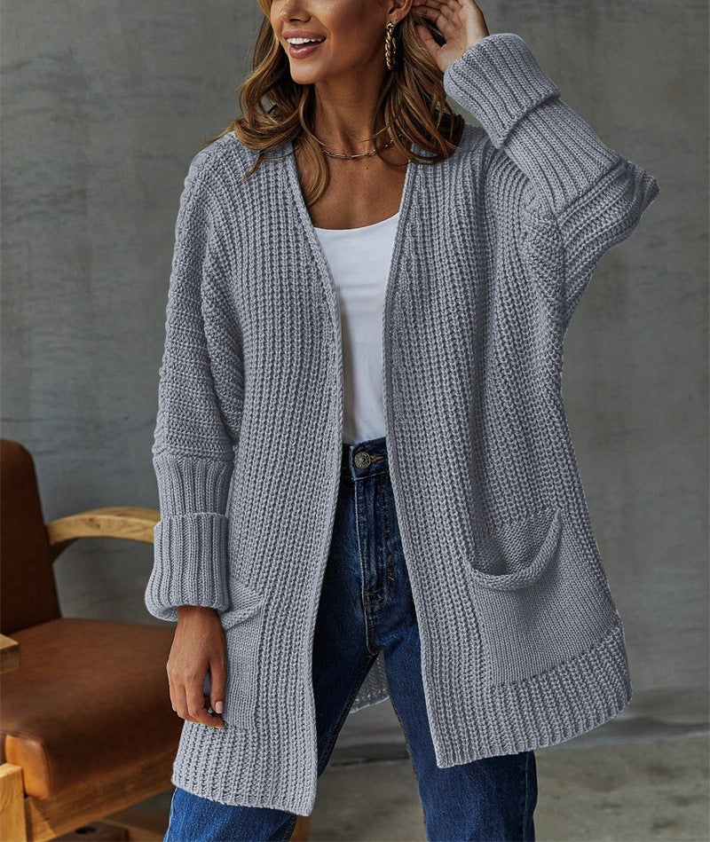 Women's Knitted Casual Vintage Long Sleeve Cardigan