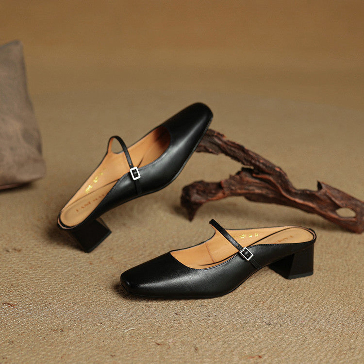 Genuine Leather Mules Esmer