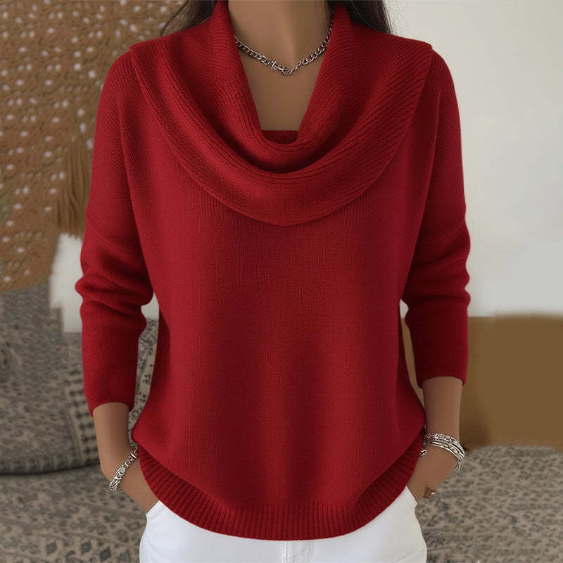 Iole | Sweater with Draped Neck