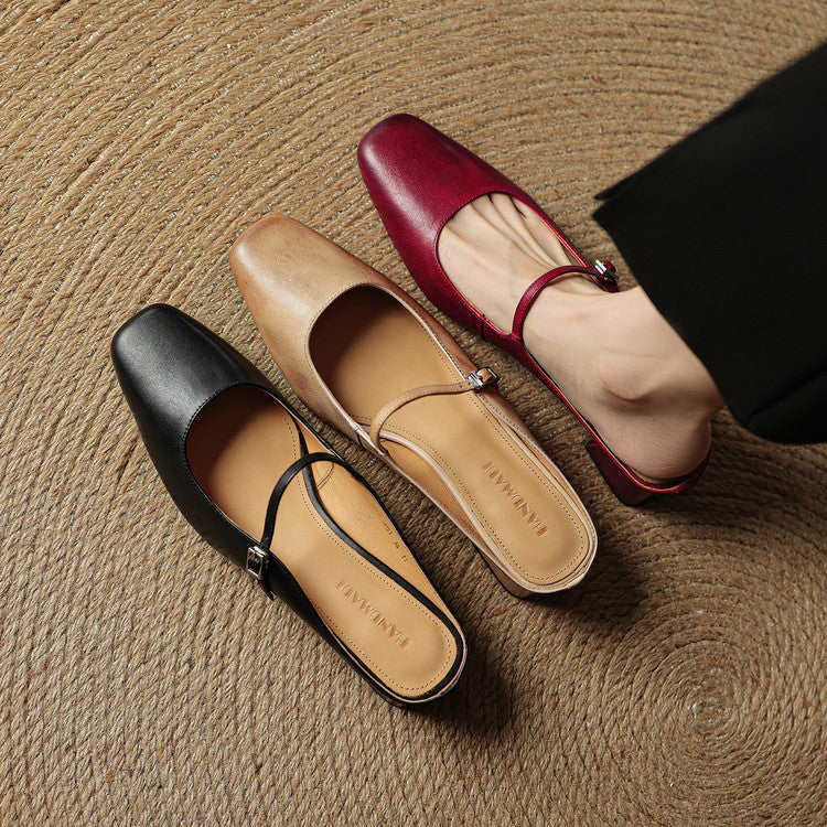 Genuine Leather Mules Esmer