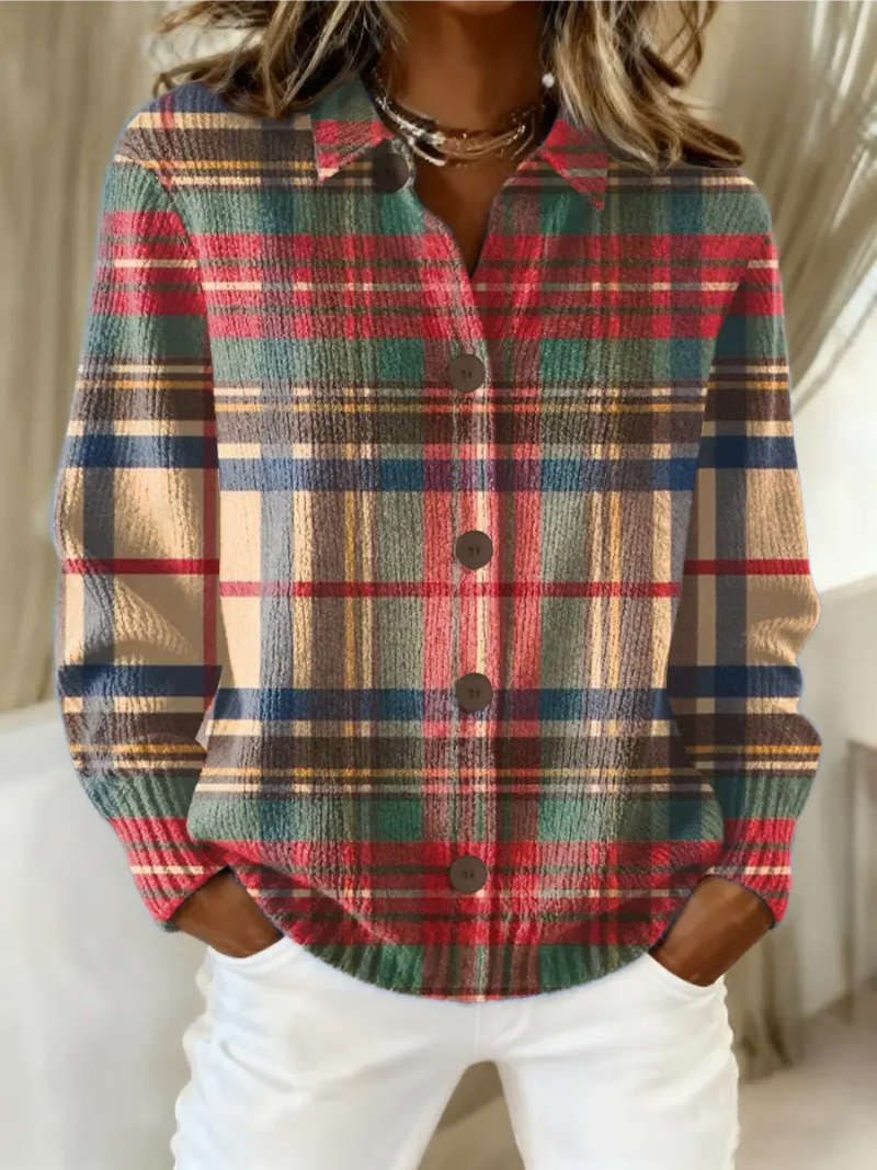 Trelawneyâ„¢ | Multicolor Plaid Button Cardigan