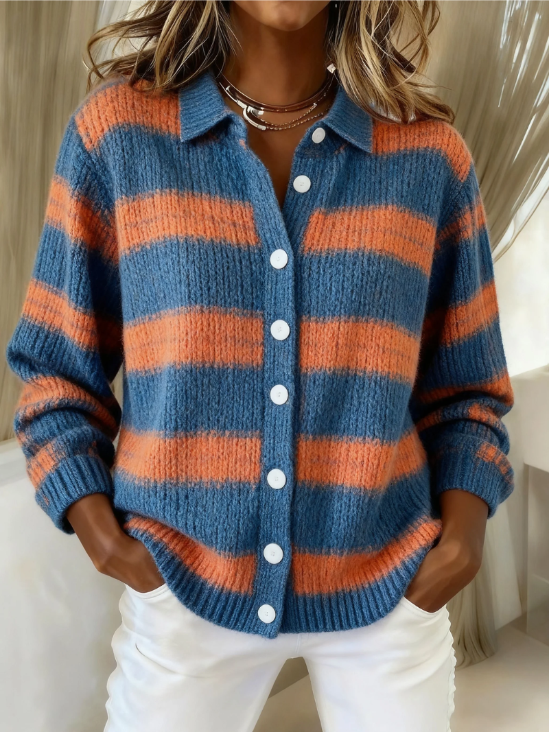 Avonelleâ„¢ | Striped Knitted Cardigan
