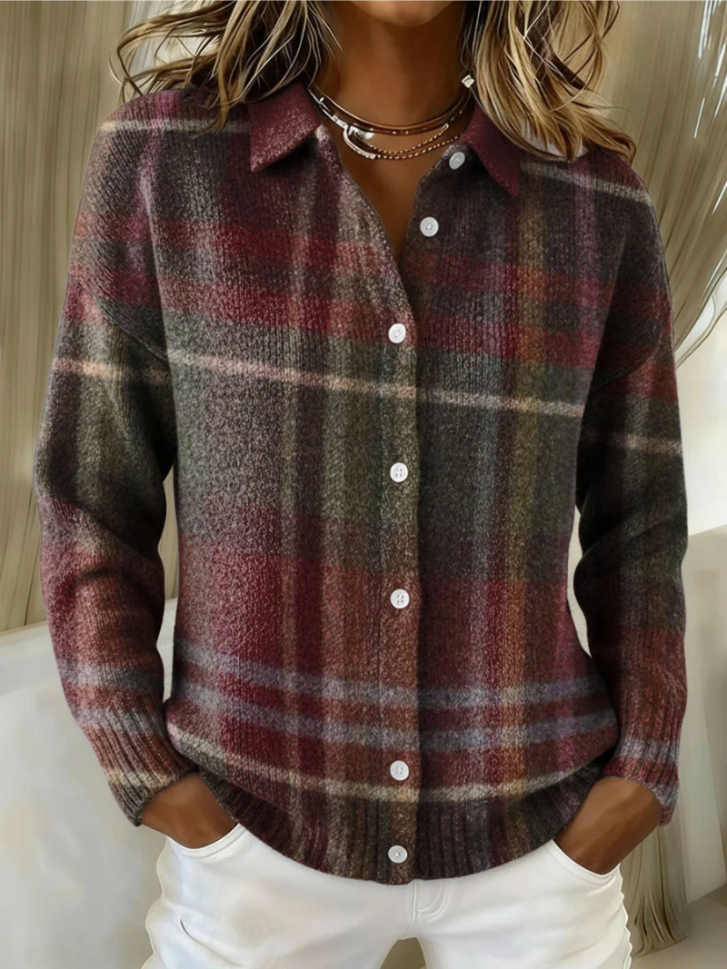 Beverleyâ„¢ | Classic Plaid Cardigan