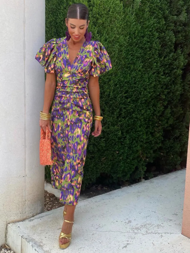 Ellis & Johnson™ | Vivid Pleated Midi Dress