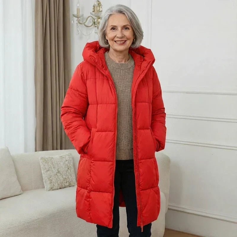 Iris™ | Long Down Coat with Hood
