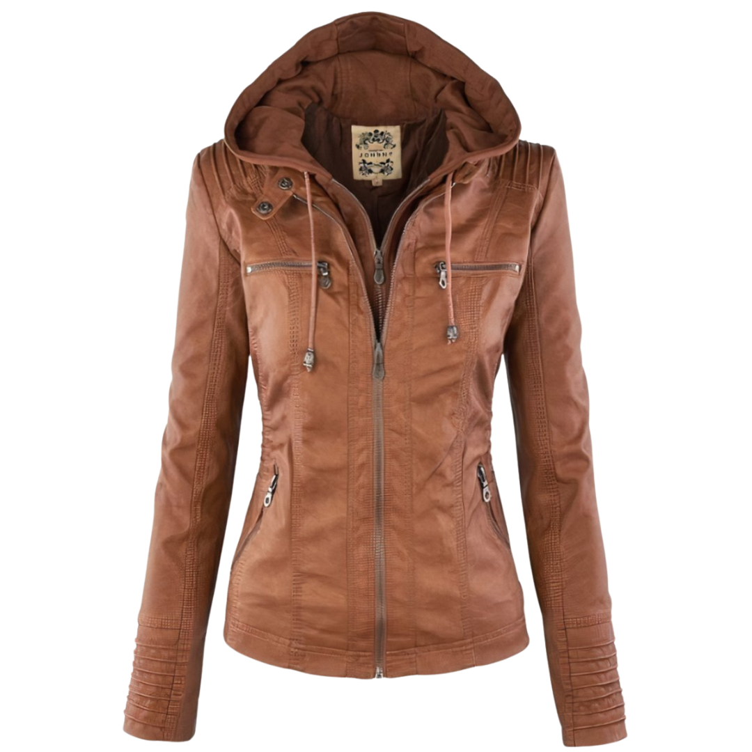 CASSIA | Hooded Moto Jacket – Wells & Rose