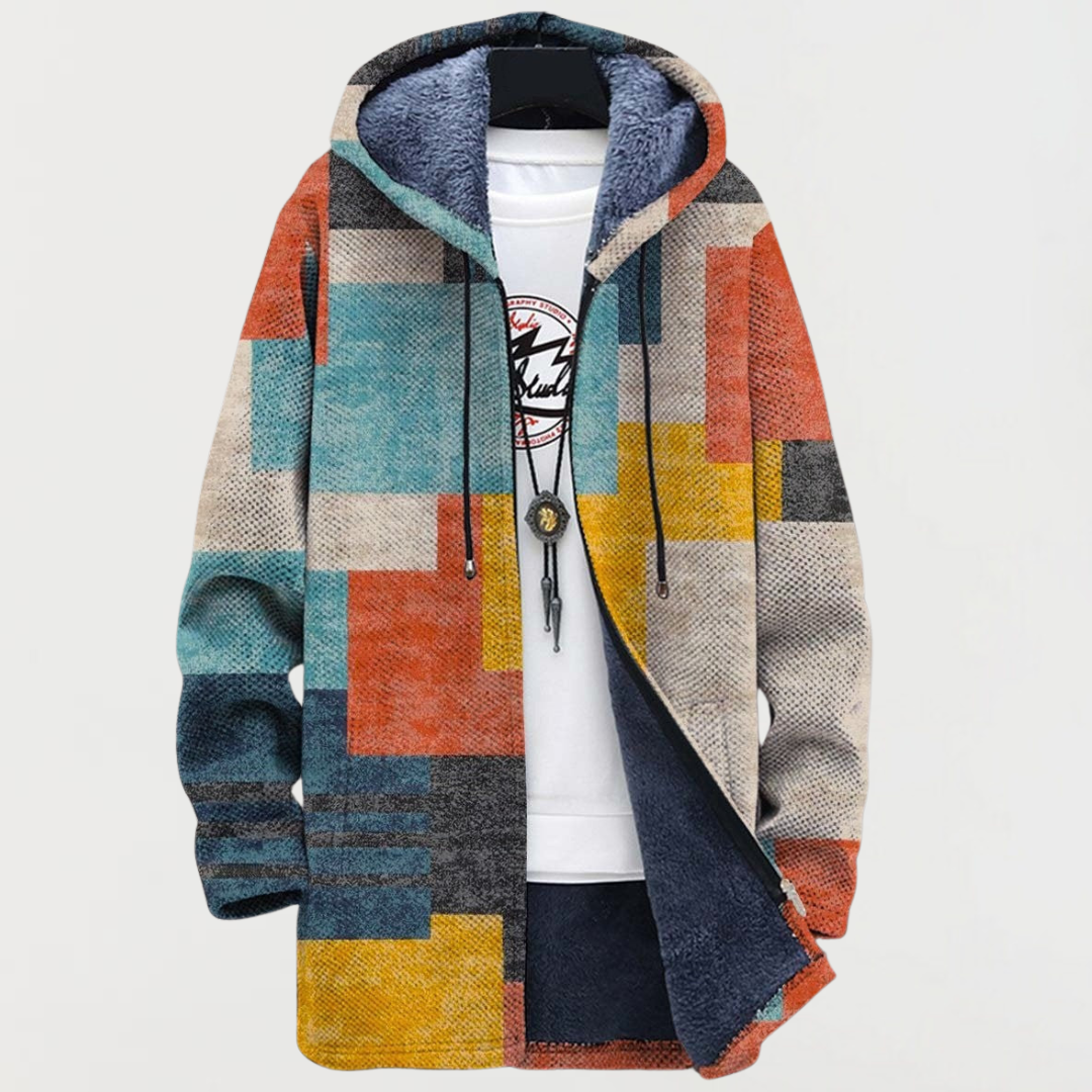 Blair | Geometric Color Block Coat – Wells & Rose