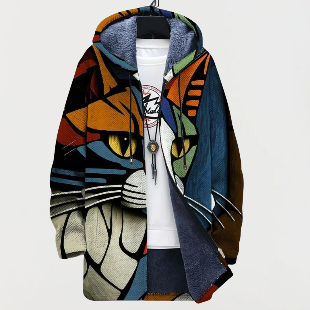 Darcy | Cat Face Print Cardigan – Wells & Rose