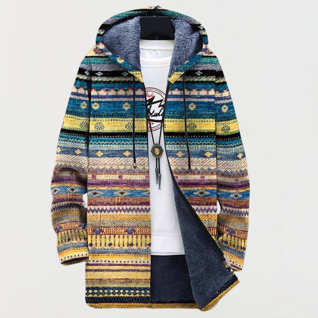 Wynn | Wavy Tribal Print Coat – Wells & Rose