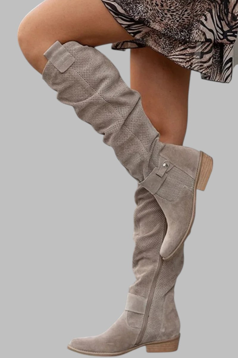 Janikaâ„¢ | Vintage Suede Knee-High Boots