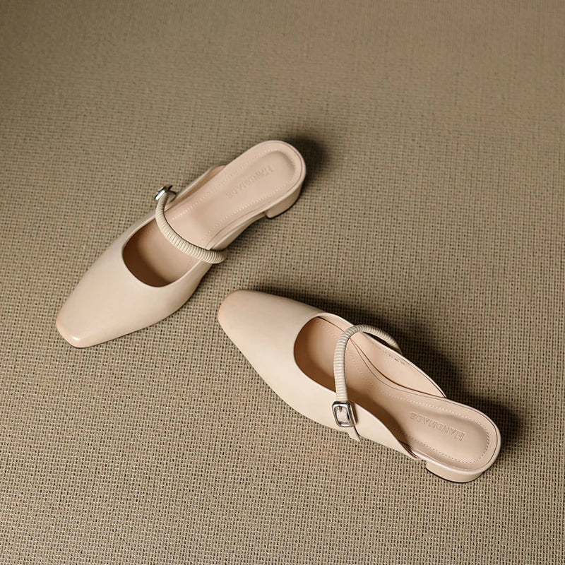 Kera | Genuine Leather Mary Jane Mules