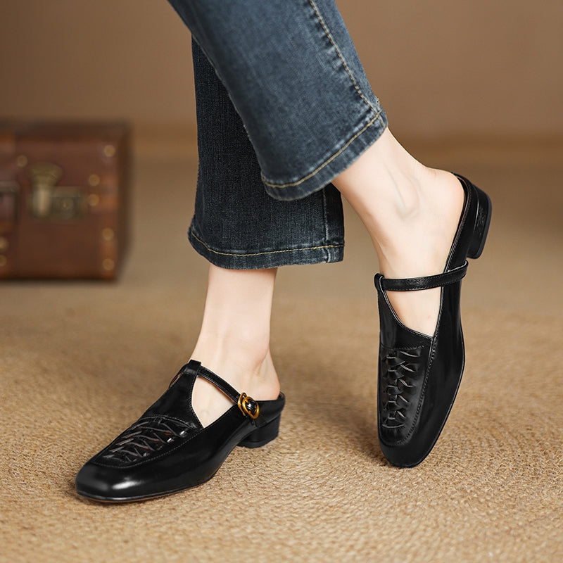 Elya | Genuine Leather Mules