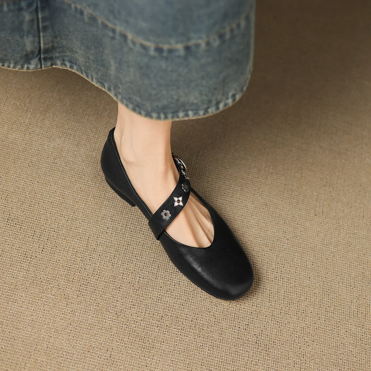 Elda | Genuine Leather Flats