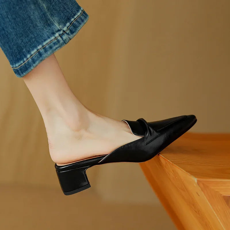 Alaya | Genuine Leather Mules