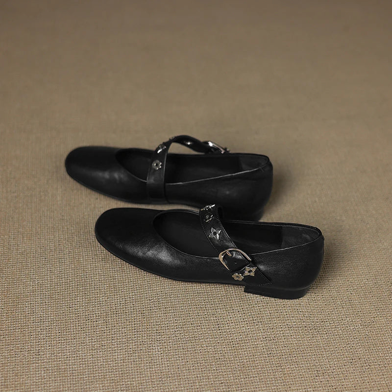 Elda | Genuine Leather Flats