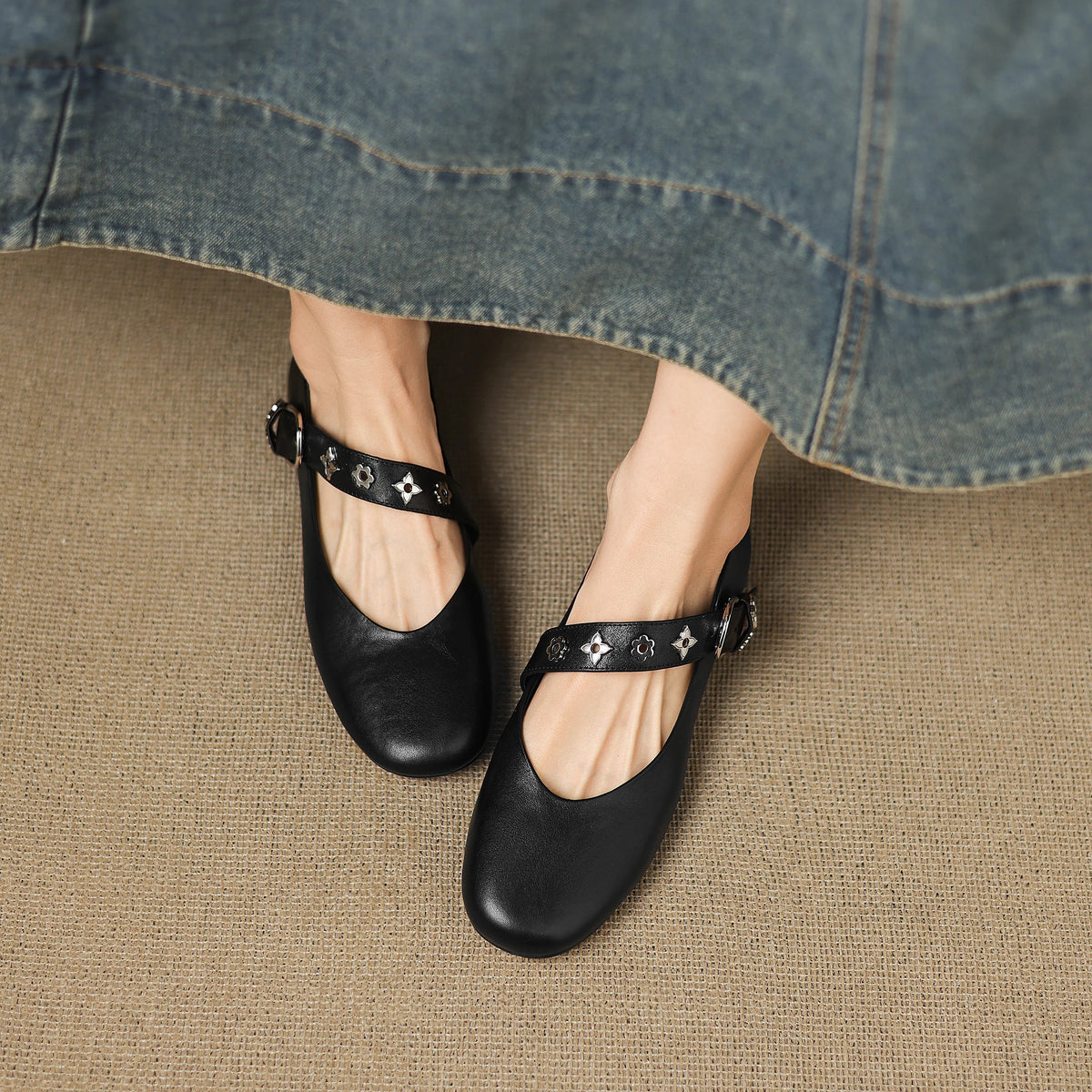 Elda | Genuine Leather Flats