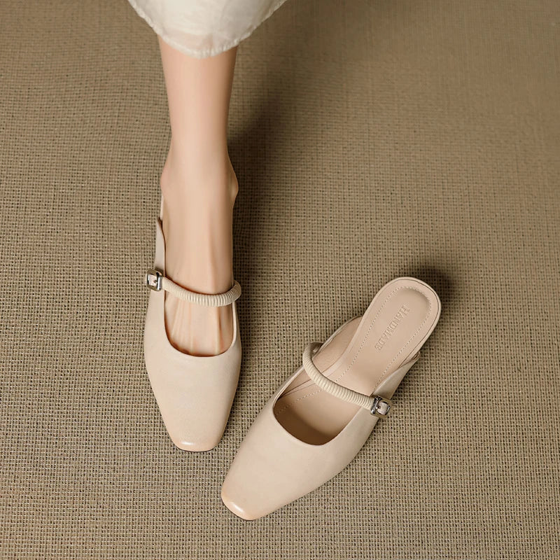 Kera | Genuine Leather Mary Jane Mules