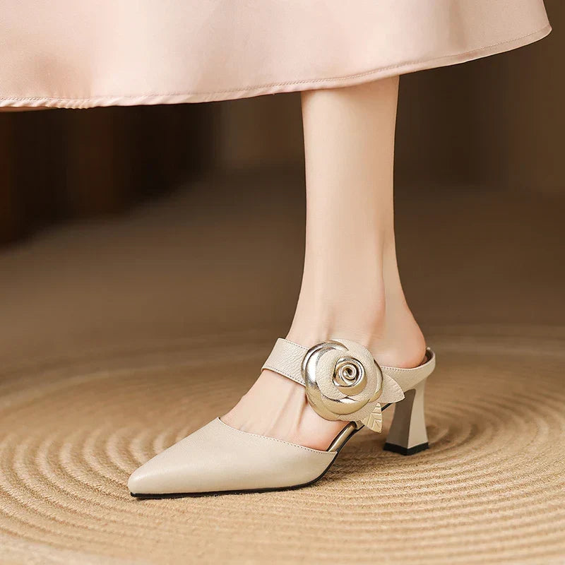 Garnet | Genuine Leather Heels