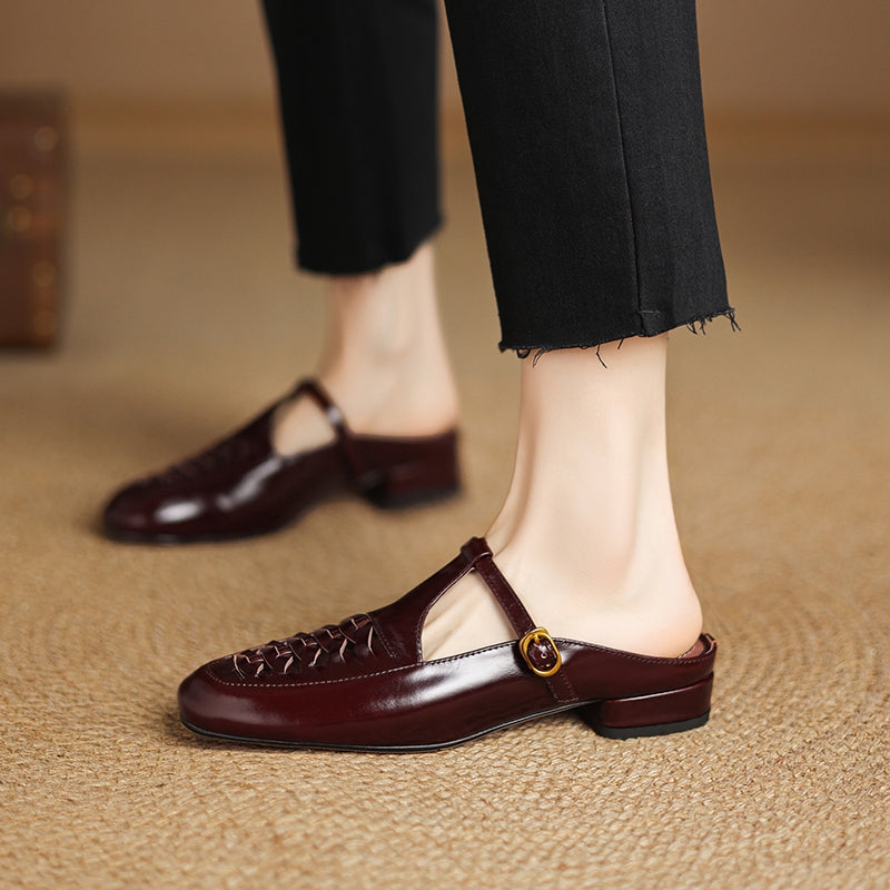 Elya | Genuine Leather Mules