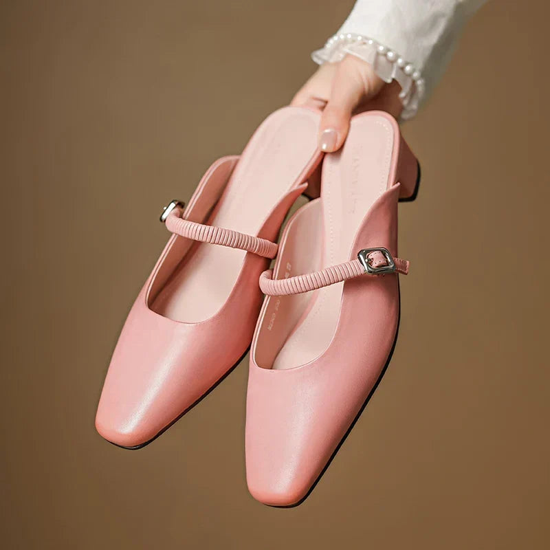 Kera | Genuine Leather Mary Jane Mules